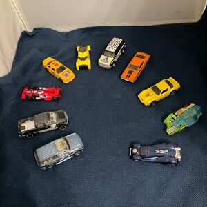 Yellow and Orange Die-Cast Toy Cars Set